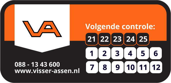 Kalibratiesticker bouwlaser Visser Assen