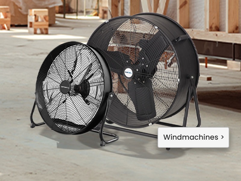 Windmachines bij AIC Visser