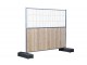 Bouwhek combi cityfence hek met houten paneel 2,16x2m