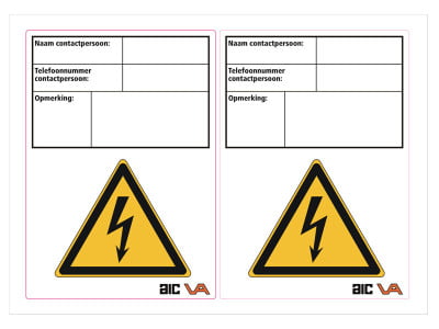 Calamiteitensticker bouwmeterkasten | 2 stuks