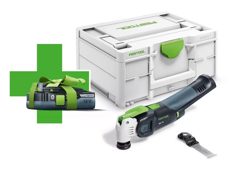 Festool accu multitool + gratis 4.0 Ah accu VECTURO OSC 18 E-Basic-4.0