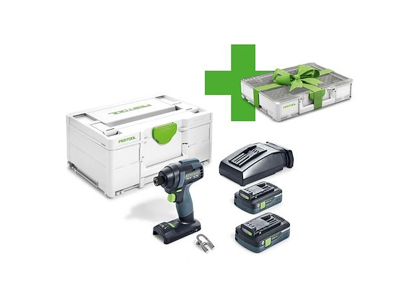 Festool accu slagschroevendraaier + gratis organizer TID 18 HPC4,0 I-Plus organizer