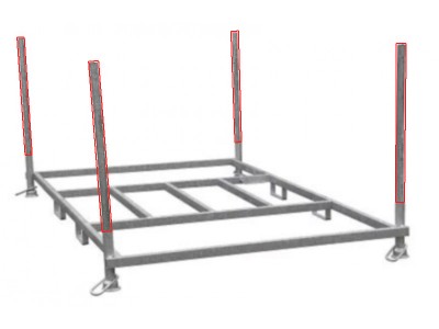 Stapelrek losse rongen 130cm | 4 stuks