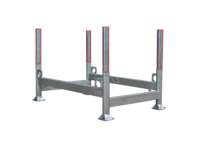 Stapelrek losse rongen 75cm | 4 stuks