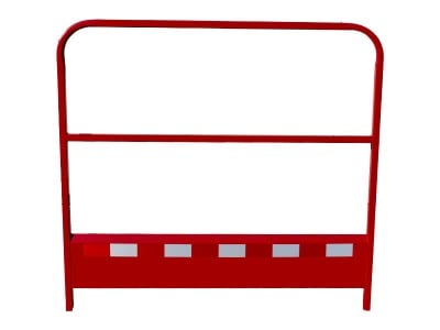 Leuning rood tbv loopbrug kunststof