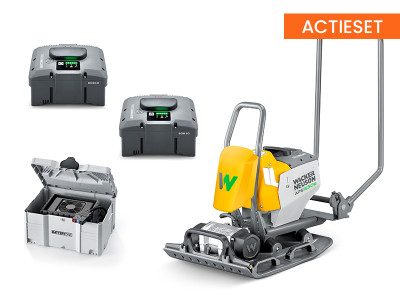 Trilplaat op accu Wacker APS 1550 e | Voordeelpakket