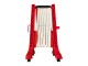 Afzethek schaarhek PE rood-wit 3.5 meter
