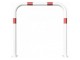 Sluishek 1000 mm hoog wit-rood met voet | ø 60 mm