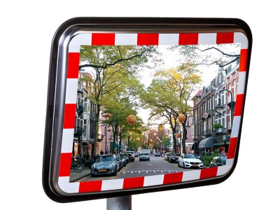 Verkeersspiegel RVS rechthoek