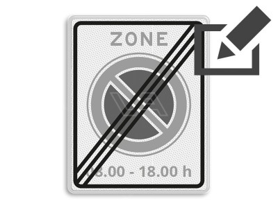 Verkeersbord RVV E01ze - Einde parkeerverbodzone