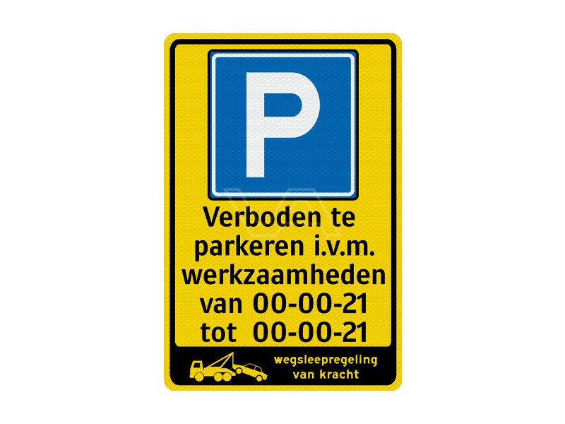 Niet parkeren bord PM01 DOR kl2 
