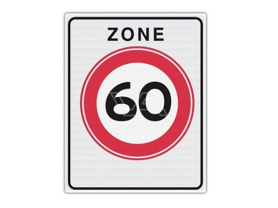 Verkeersbord RVV A01-60zb - 60km-zone
