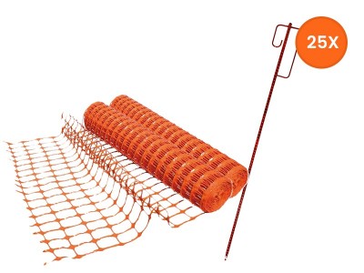 Prikpen 25 stuks met 2 rollen afzetgaas | actie