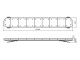 LED-flitsbalk TRALERT Omnino Air-T 1559 mm Amber