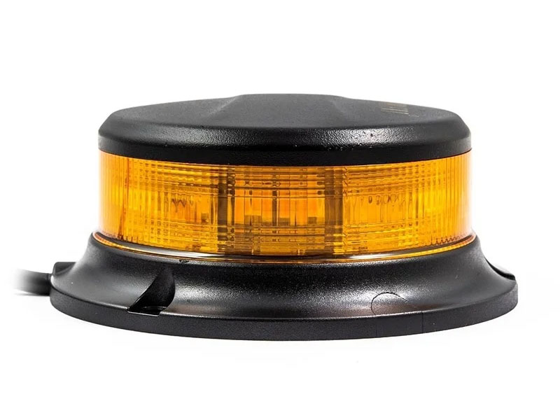 LED-zwaailamp amber met amber lens magneet+schakelaar