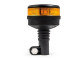 LED-zwaailamp amber met amber lens en DIN-bevestiging