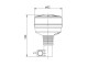 LED-zwaailamp amber met amber lens en DIN-bevestiging