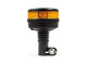 LED-zwaailamp amber met amber lens en DIN-bevestiging