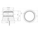 LED-zwaailamp amber/laag met 3-puntsmontage