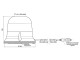LED-zwaailamp amber met dubbele flits en magneetmontage