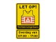 Verkeersbord VKR02 – Let op! Verkeersregelaars met tekst Geel