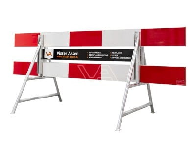 Afzethek 250cm aluminium enkelzijdig compleet met middenplank | 6x