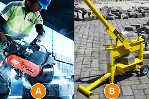 Stenen zagen of knippen, welke wint?