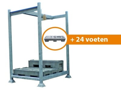 Opslagrek mét 24 bouwhekvoeten