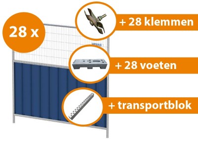 Bouwhek bunkerset 28 x M825 Combi Cityfence + bok