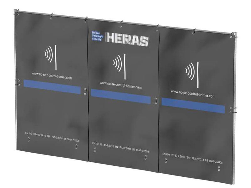 Bouwhekdoek Noise Control Barrier Heras 2.0