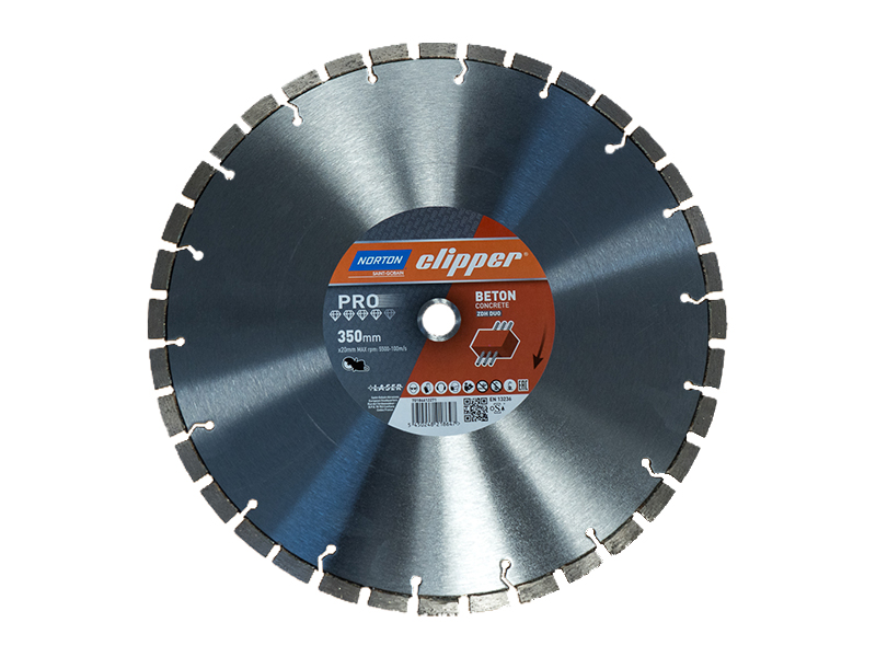 Diamantzaagblad Clipper ZDH DUO - asgat 20 mm - Beton