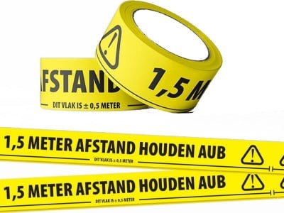 Markeringstape 1.5 m afstand 50 mm / 66 m