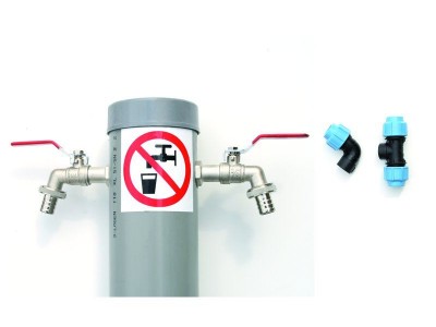 Standleiding met 2 beluchterkranen