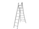 Ladder uitschuifbaar 2-delig 2 x 8  Solide
