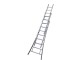 Ladder uitschuifbaar 3-delig 3 x 8 Solide