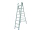 Ladder uitschuifbaar 3-delig 3 x 8 Solide