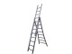 Ladder uitschuifbaar 3-delig 3 x 8 Solide