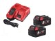 Milwaukee accupack M18 HNRG-502 lader + 2 accu's