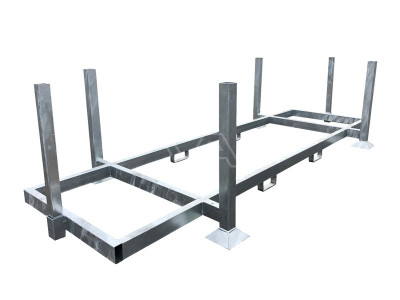Rijplatenrek voor 25 rijplaten 3x1m
