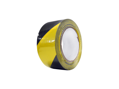 Vloertape PVC geel-zwart 50 mm