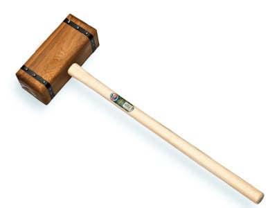 Houten Sleg vierkant ovale steel 100 cm