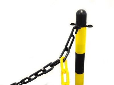 Kettinghouder/haak kunststof ZWART | 25 stuks