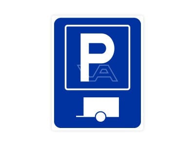 Parkeerbord IB63 bord dor lak 20 x 25 P Aanhanger