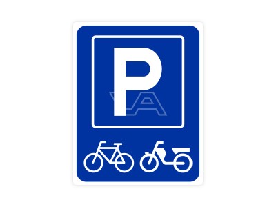 Parkeerbord IB59 bord dor lak 20 x 25 P (Brom-)fiets