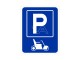 Parkeerbord IB65 bord dor lak 20 x 25 P Scootmobiel
