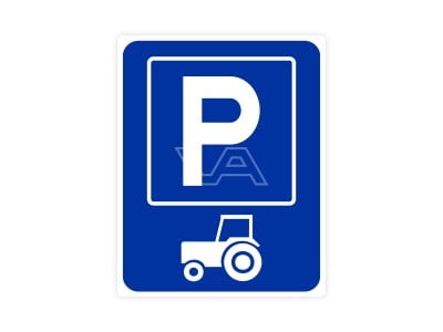 Parkeerbord IB62 bord dor lak 20 x 25 P Tractor