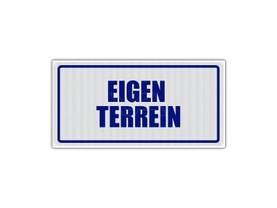 Verkeersbord Eigen Terrein ET01 40 x 20 cm
