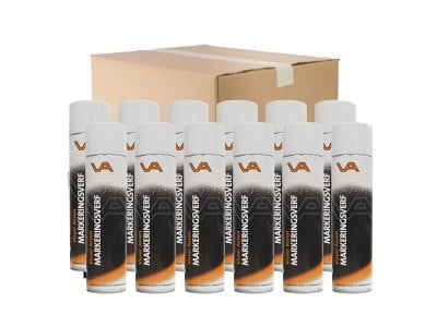Markeringsverf WIT doos | 12 spuitbussen