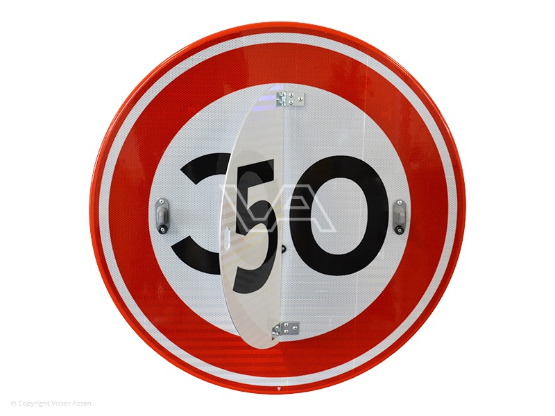 Verkeersbord Klap RVV A01-30 => A01-50 Maximumsnelheid 30/50 km