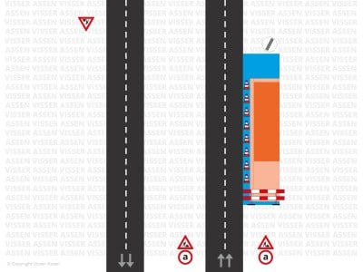 Wegafzetting gescheiden rijbaan 1302a max. 1 dag